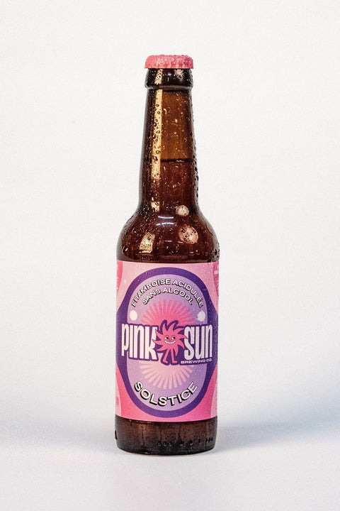 Solstice, alkoholfreies, säuerliches Himbeer-Bier, 33 cl – Pink Sun Brewing