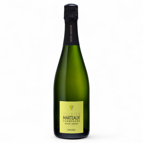 Botella de vino Champagne Extra Brut de la bodega Champagne Olivier Marteaux